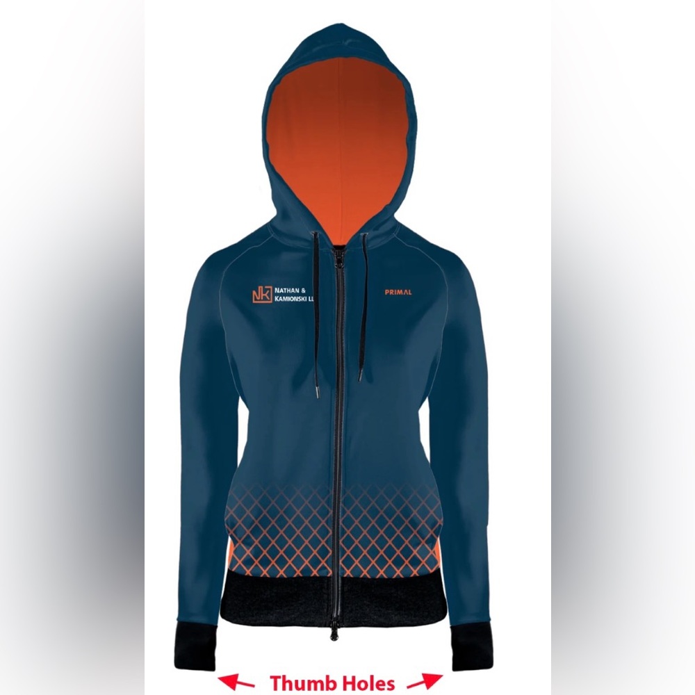 Traceuse Hoodie: c-1212 - 3429 Primal Blue and Orange Hoodie